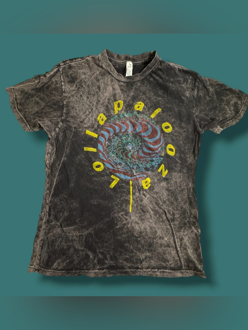 Lollapalooza 2025 Cactus Plant Flea Market Lineup T-Shirt Large Faded Black